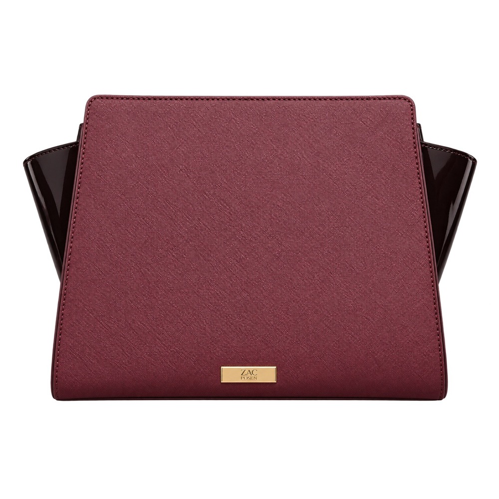 NWT ZAC Zac Posen Saffiano Leather Shopper Tote Raspberry $525